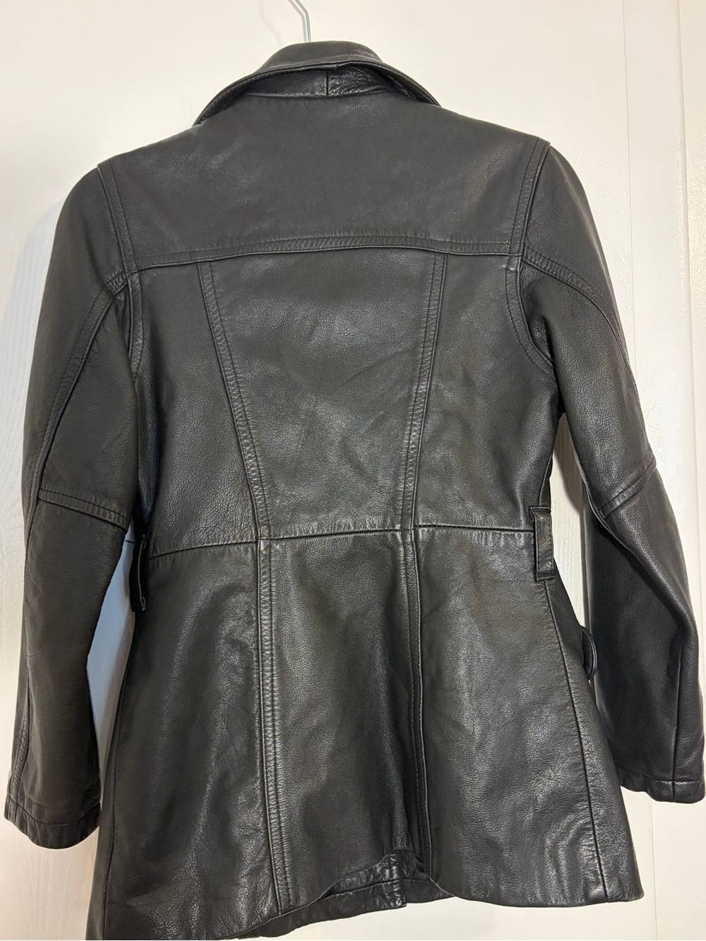 Guess Black Leather Button-Front Jacket - Picture 3 of 5